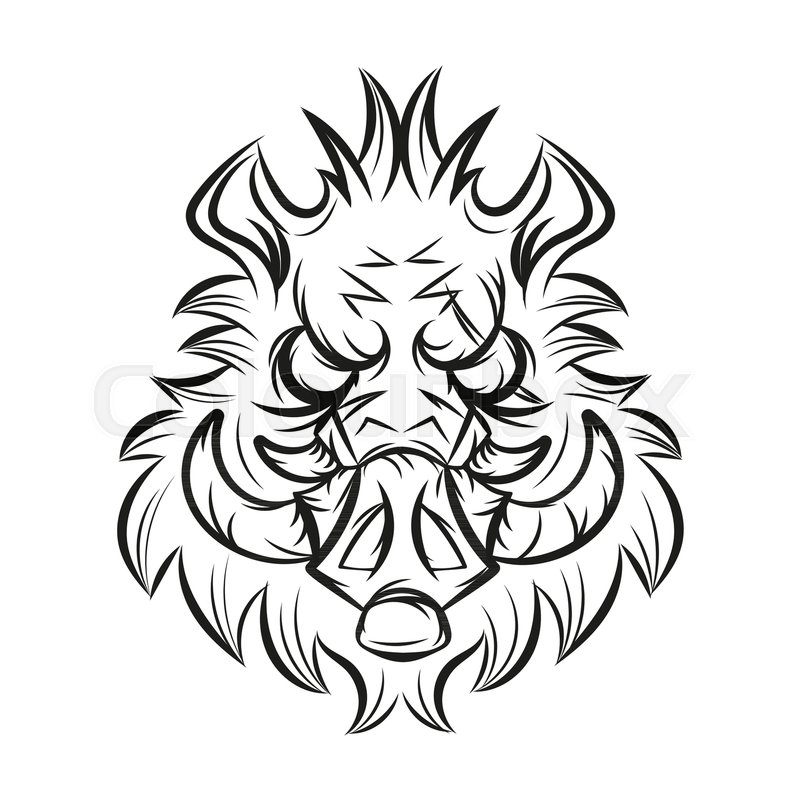 800x800 Boar Head Sketch Vector Graphics Color Picture Stock Vector - Boar Sketch