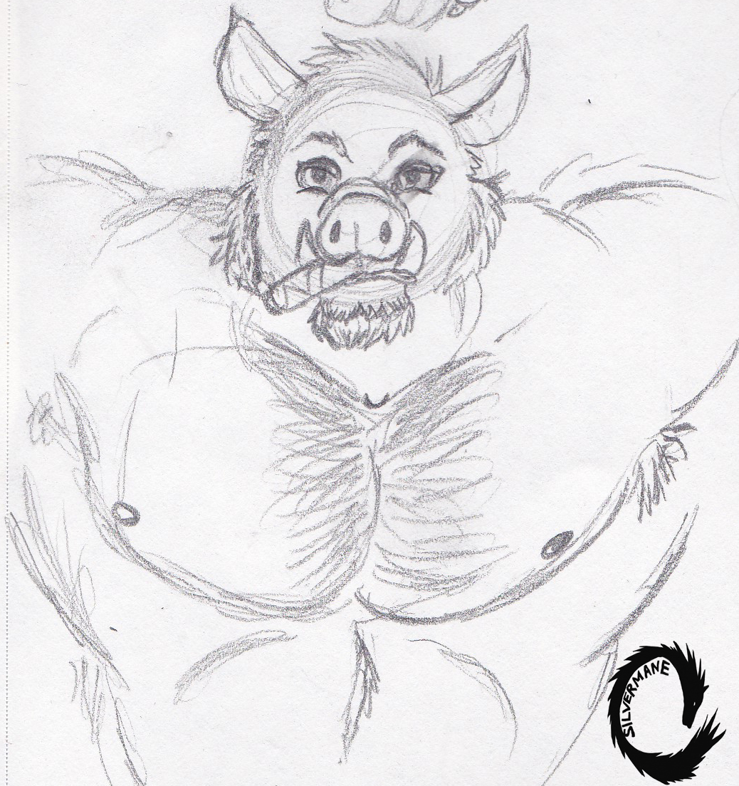 1038x1104 Sketch Boar Smoking Weasyl - Boar Sketch