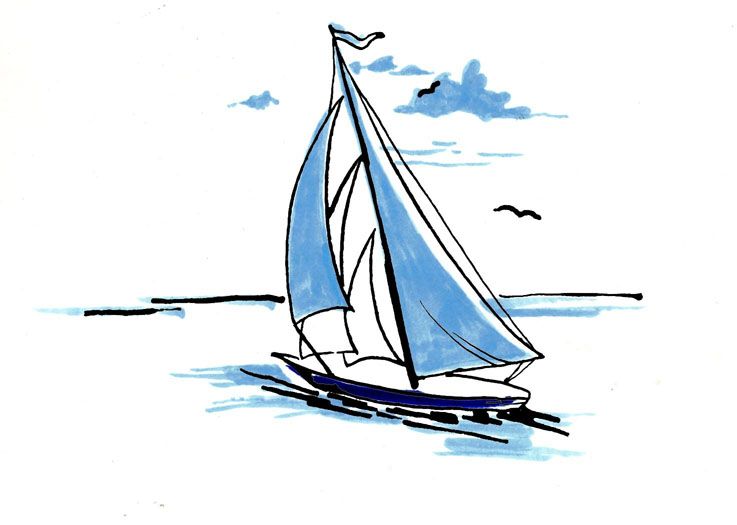 737x525 Boat Sketch Sea Boating, Sketches And Doodle Ideas - Boat Sketch