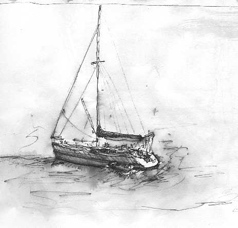 463x444 Boat Sketches - Boat Sketch