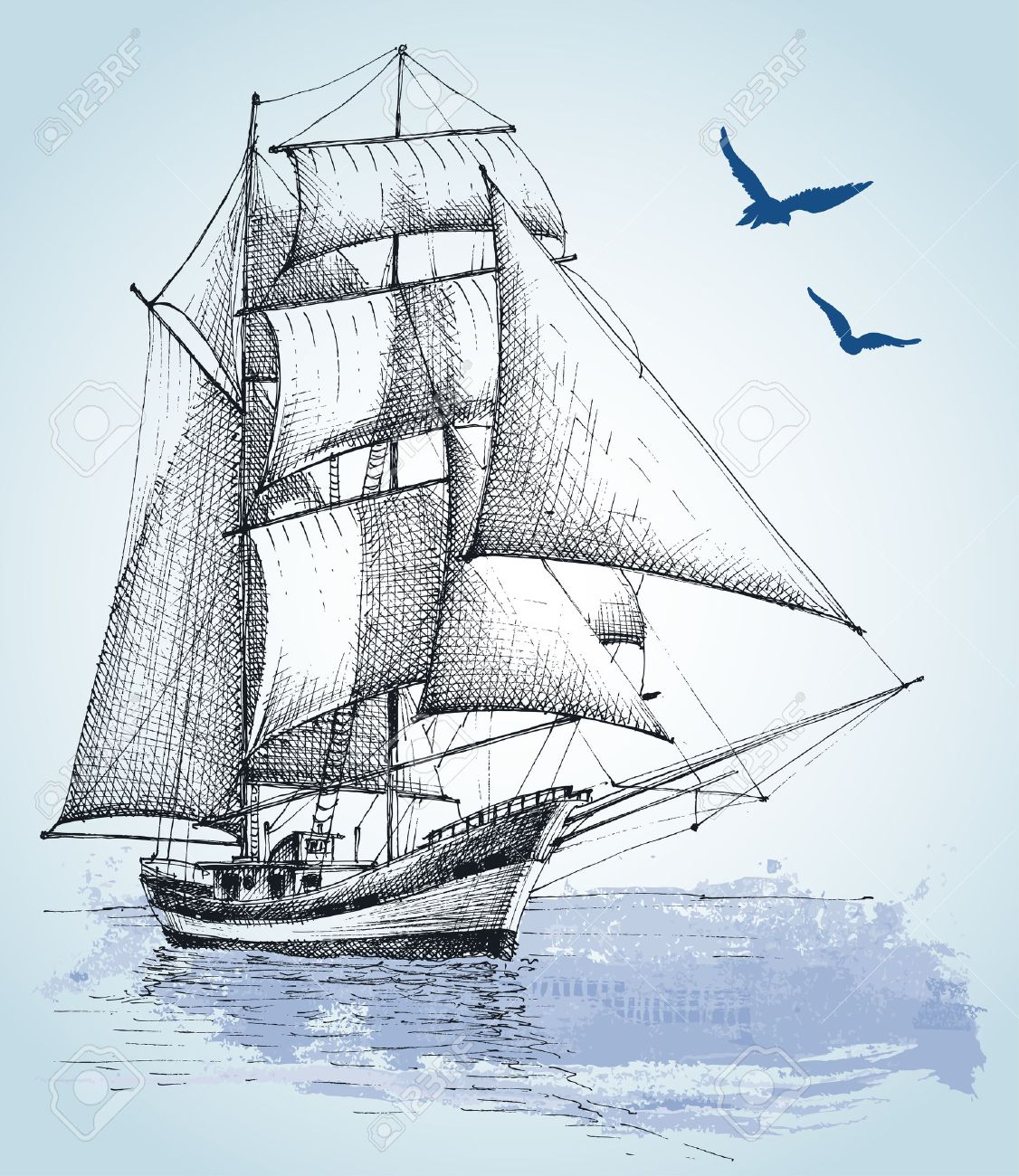 1126x1300 Boat Sketch Images Boat Drawing. Sailboat Vector Sketch Royalty - Boat Sketch