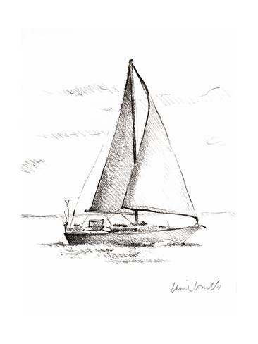 366x488 Coastal Boat Sketch I Premium Giclee Print By Lanie Loreth - Boat Sketch Images