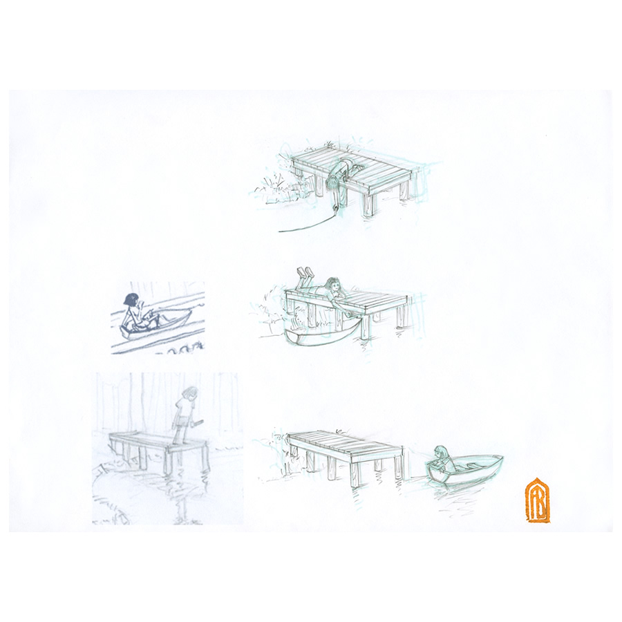 900x900 The Red Boat - Boat Sketch Images