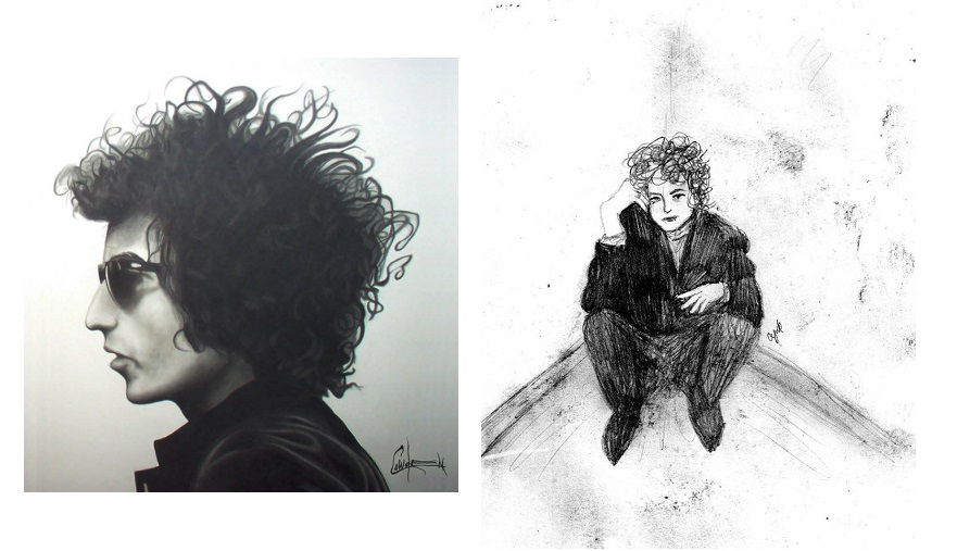 881x507 Bob Dylan Art Works December 2016 (11 Art Works By Paul Best - Bob Dylan Sketch