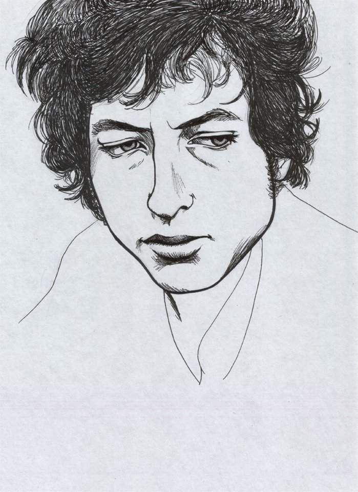 699x960 Bob Dylan Art Works September (12 Art Works) Nsf - Bob Dylan Sketch