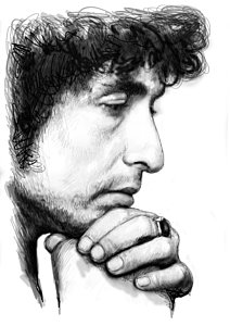 212x300 Bob Dylan Blackwhite Drawing Sketch Poster Drawing By Kim Wang - Bob Dylan Sketch