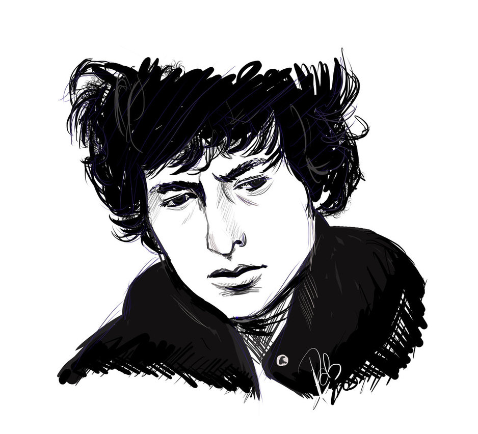 938x852 Bob Dylan Digital Sketch By Kingriek - Bob Dylan Sketch