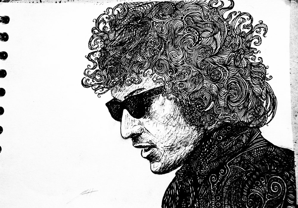 1000x697 Bob Dylan Vision Made - Bob Dylan Sketch