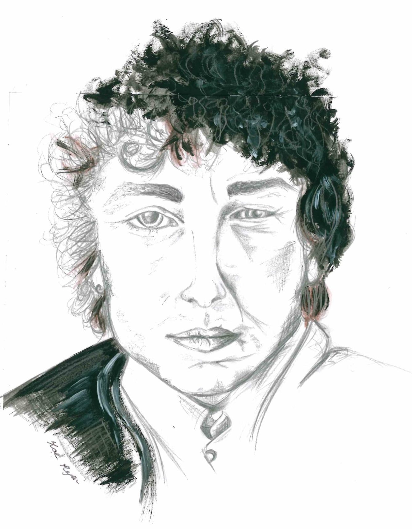 1338x1718 Arts Bob Dylan Sketch By Zoe Ryan The College View - Bob Dylan Sketch