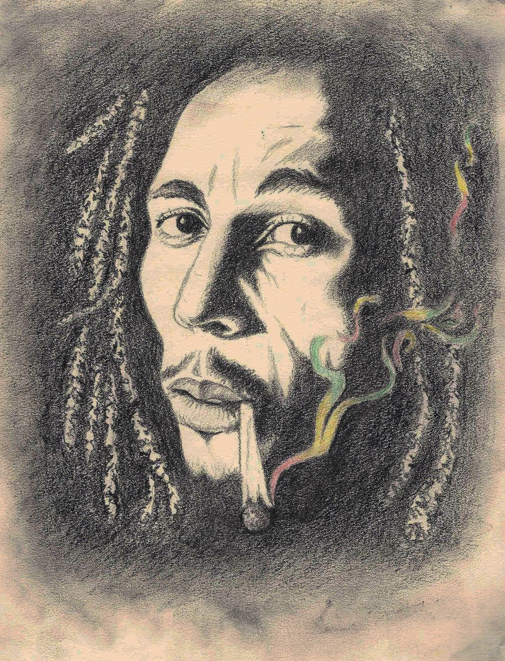 Bob Marley Sketch at PaintingValley.com | Explore collection of Bob ...