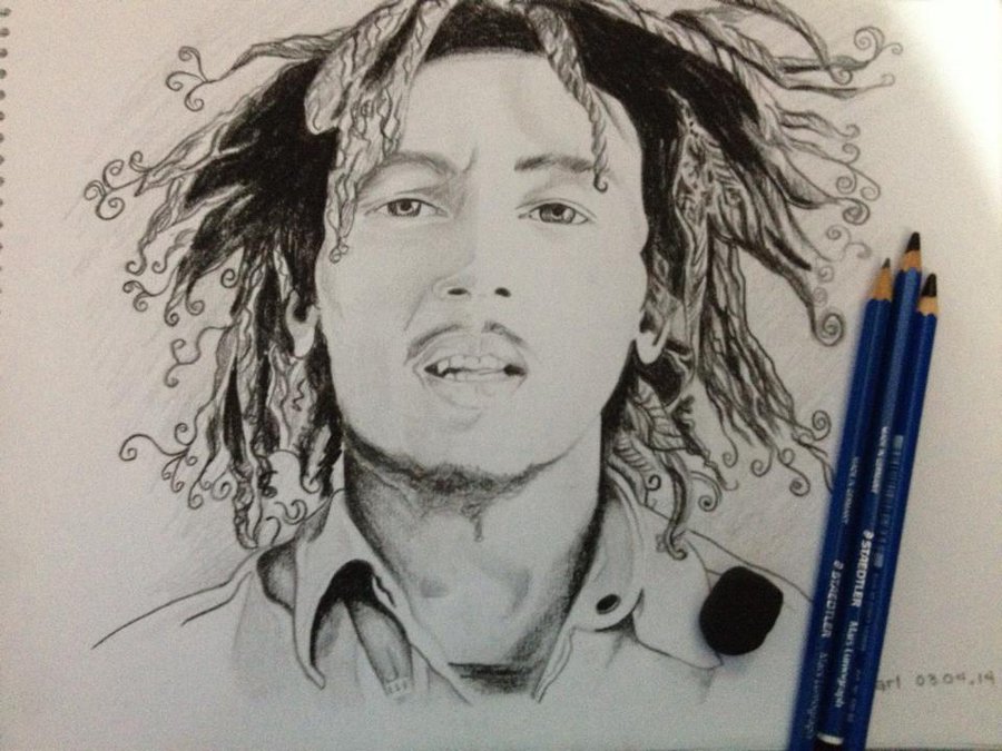 900x675 Bob Marley Sketch By Earllison - Bob Marley Sketch