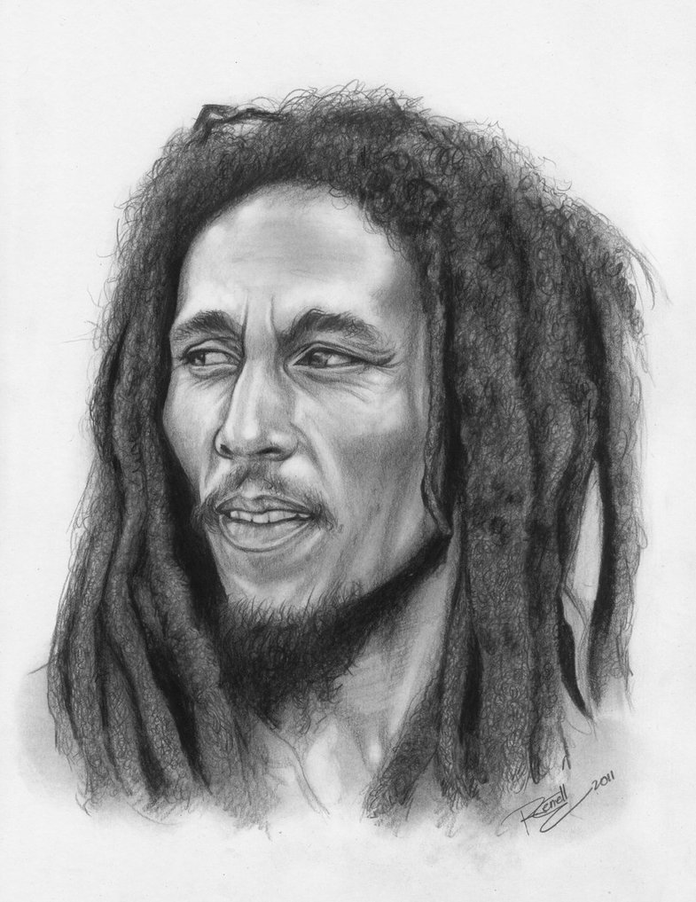 785x1017 Bob Marley Sketch By Renescar - Bob Marley Sketch