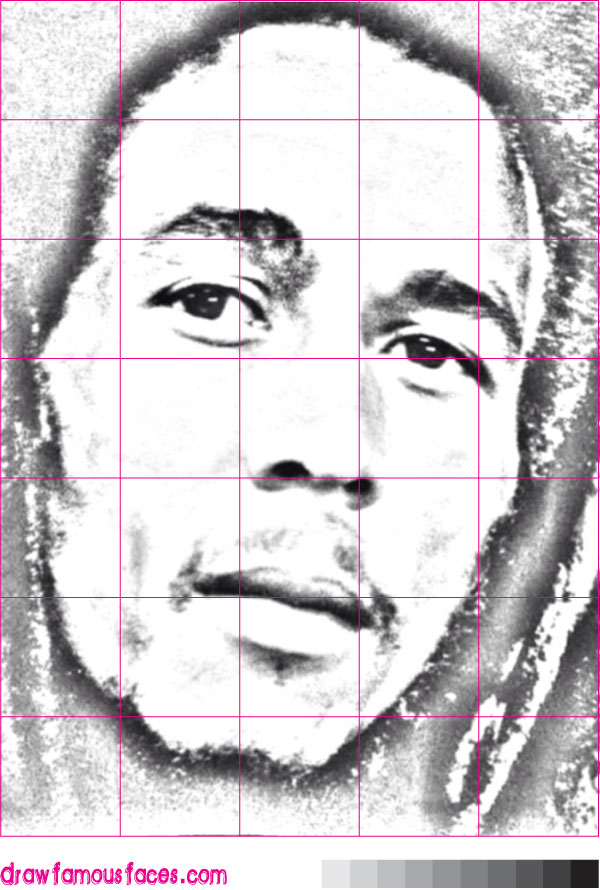 600x890 How To Draw Bob Marley Draw Famous Faces - Bob Marley Sketch