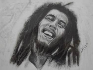 375x281 Legendary Bob Marley Drawing By The Charcoal Art Saatchi Art - Bob Marley Sketch