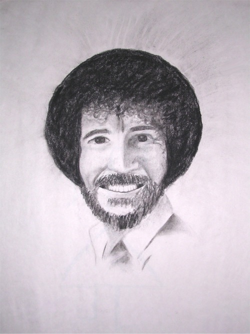 500x667 Bob Ross Sketch By Zekyl Nicole - Bob Ross Sketch