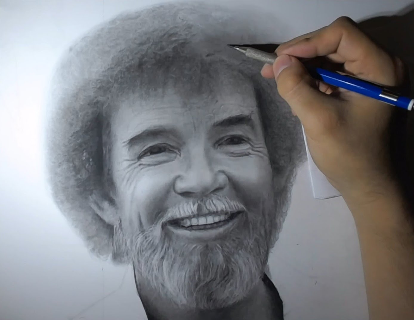 1388x1072 Drawing Bob Ross (Time Lapse) - Bob Ross Sketch