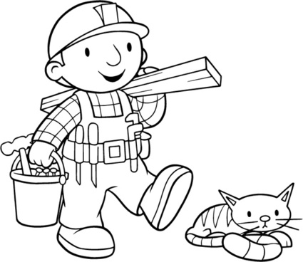 425x368 Bob Marley Free Vector Download (45 Free Vector) For Commercial - Bob The Builder Sketch