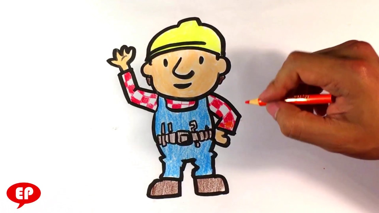 1280x720 How To Draw Bob The Builder - Bob The Builder Sketch
