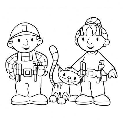 425x425 Vector Free Vectors Download 4vector - Bob The Builder Sketch