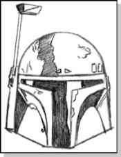 175x226 Star Wars Helmets Drawings Step By Step - Boba Fett Helmet Sketch