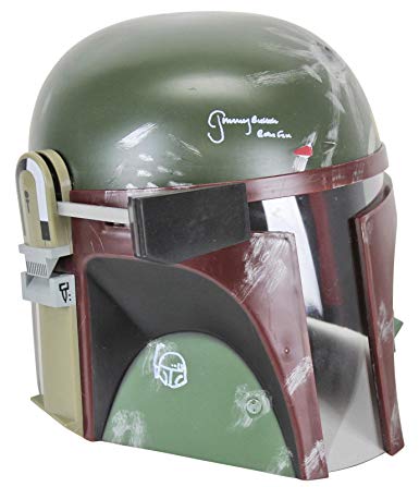 385x447 Star Wars Jeremy Bullochboba Fett Signed Deluxe Helmet Wsketch - Boba Fett Helmet Sketch