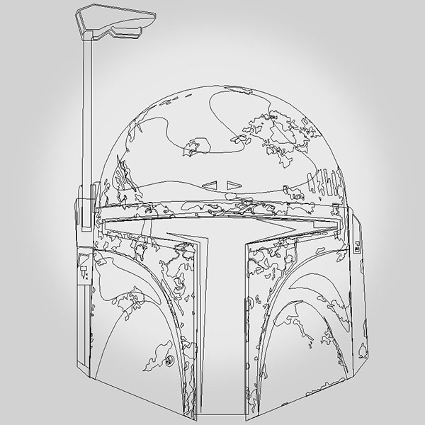 600x600 The Dented Helmet On Behance - Boba Fett Helmet Sketch