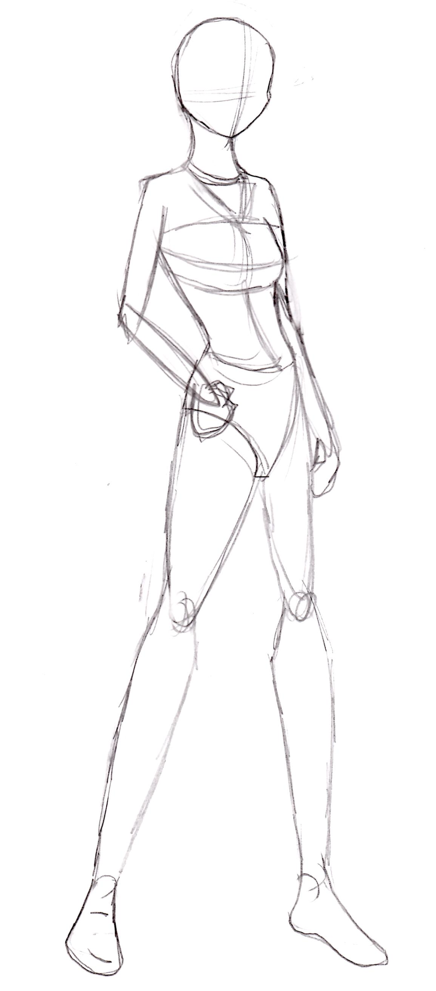 900x2043 Body Base 2 By Michelle Mystery Anime1 - Body Base Sketch