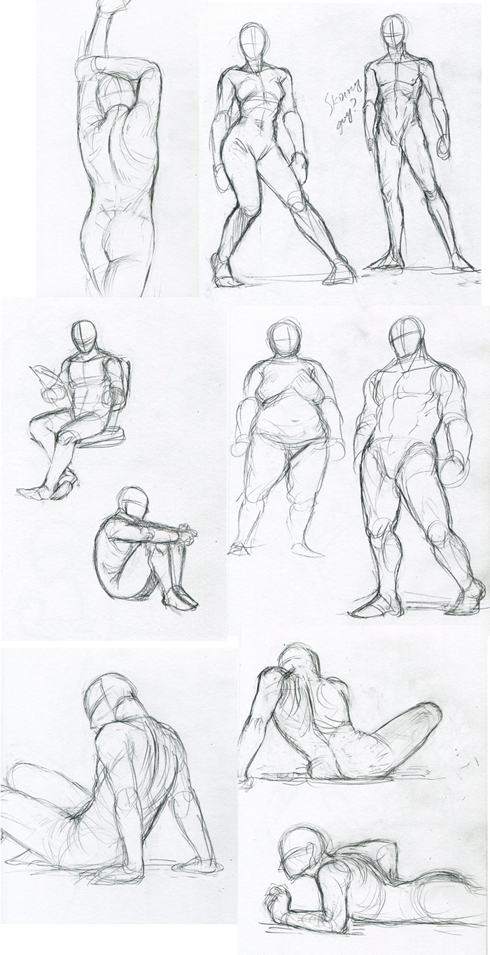 700x1364 Figure Sketch Practices By Feriowind - Body Figure Sketch