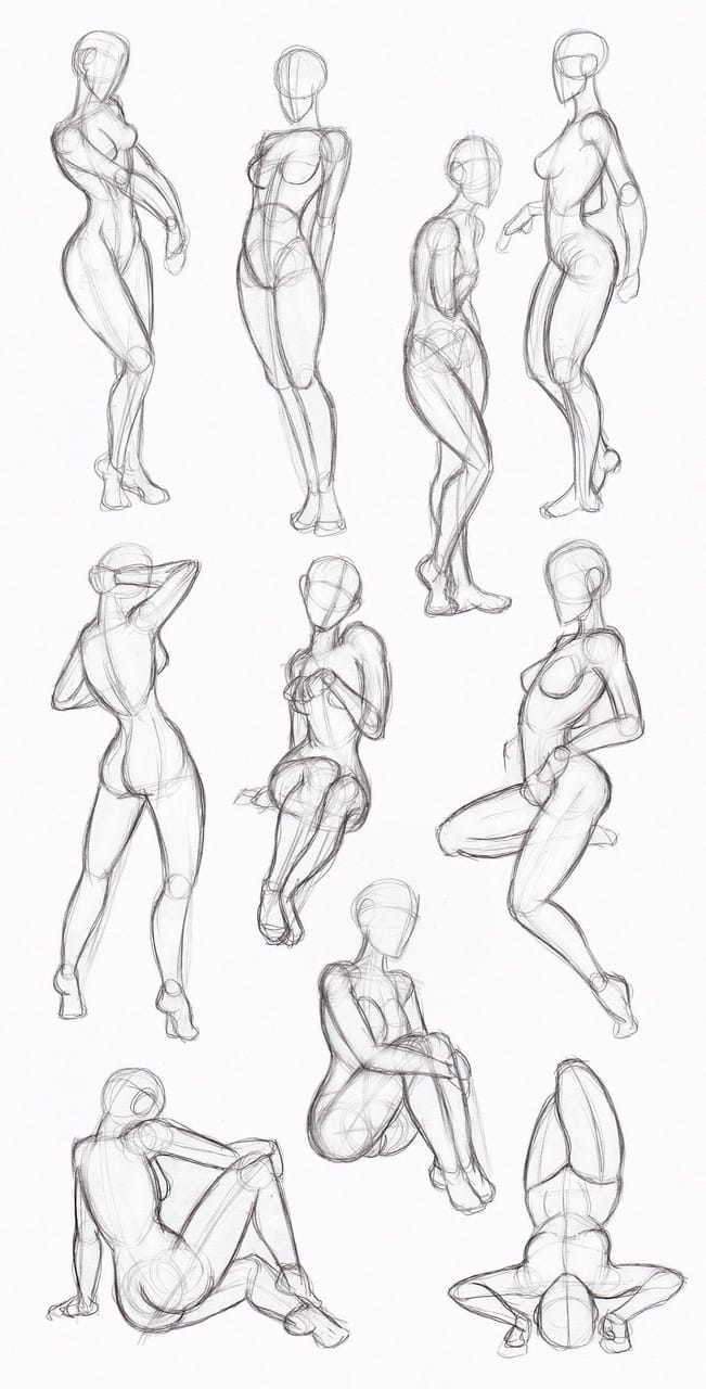 651x1280 Drawing Body On We Heart It - Body Figure Sketch