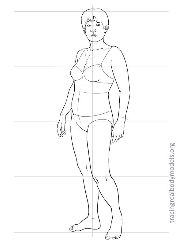 598x792 Tracing Real Body Models An Alternative To The Stereotypical - Body Model Sketch