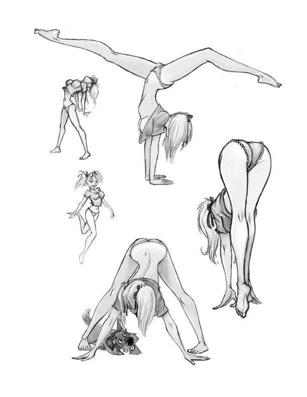 612x792 Drawn Photos Body - Body Poses Sketch