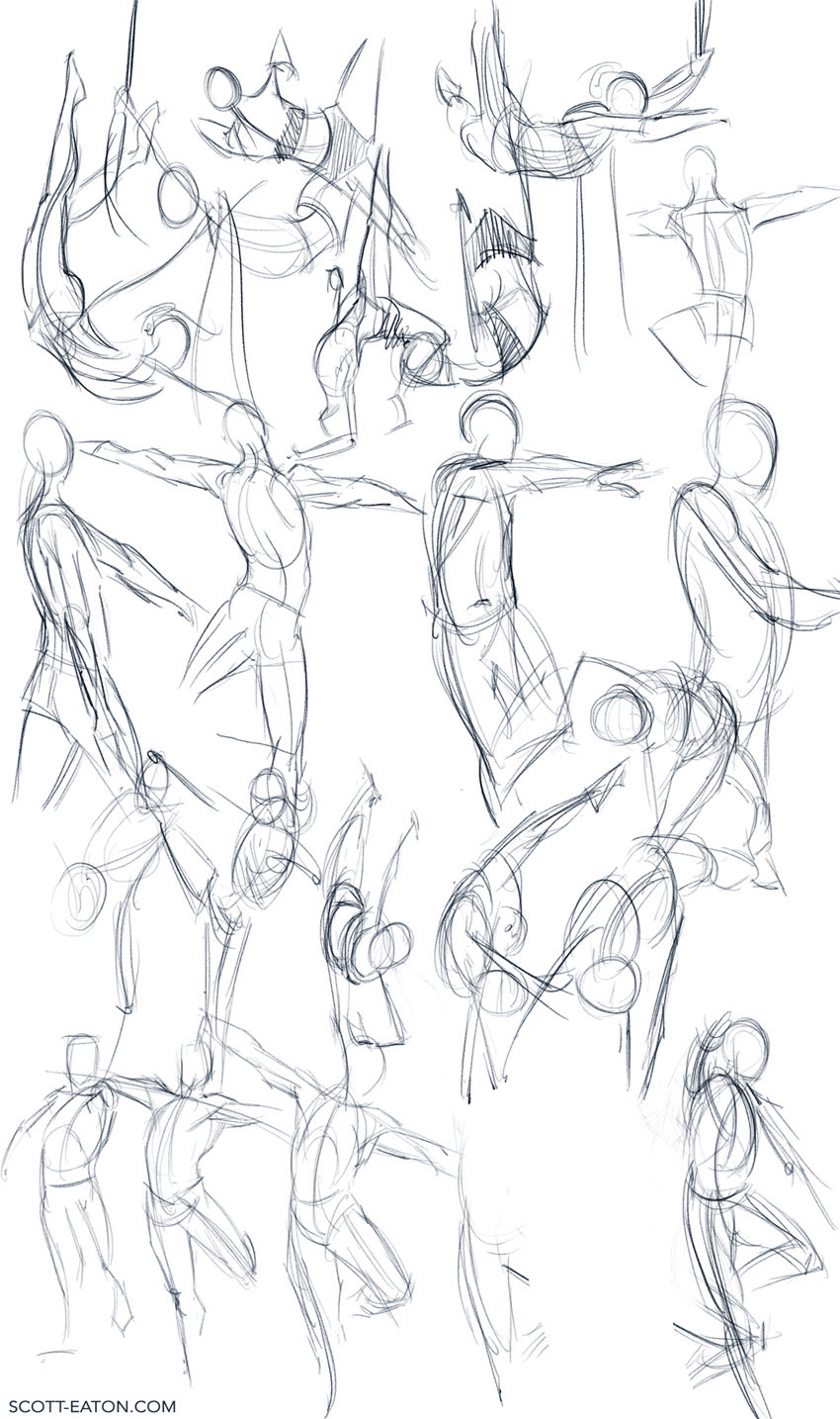 850x1434 Bodies In Motion Scott Eaton - Body Poses Sketch