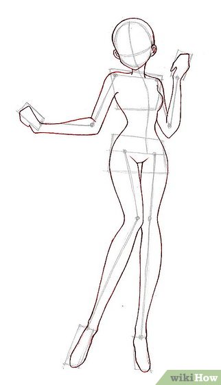 322x559 How To Draw Sailor Mercury 6 Steps (With Pictures) - Body Shape Sketch