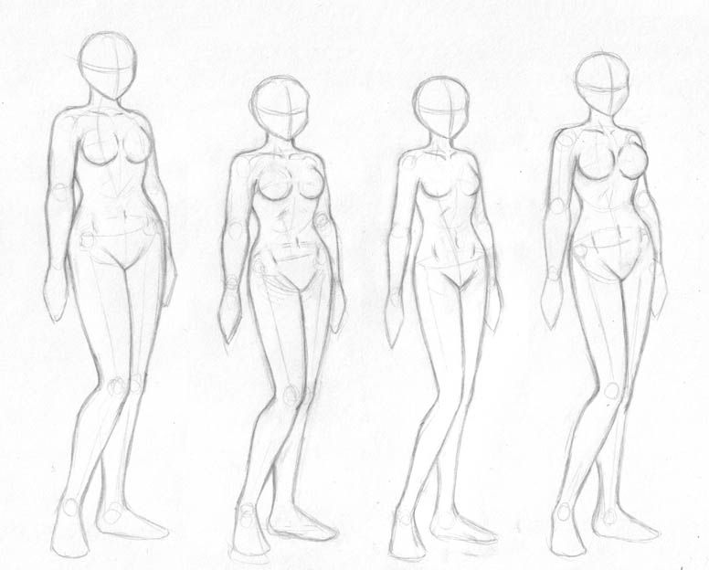 776x624 Female Body Sketches By On @ - Body Sketch