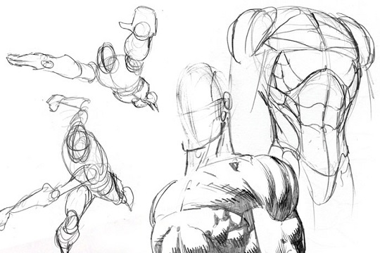 540x360 How To Draw A Human Figure [22] Drawing Body Figures In - Body Sketch