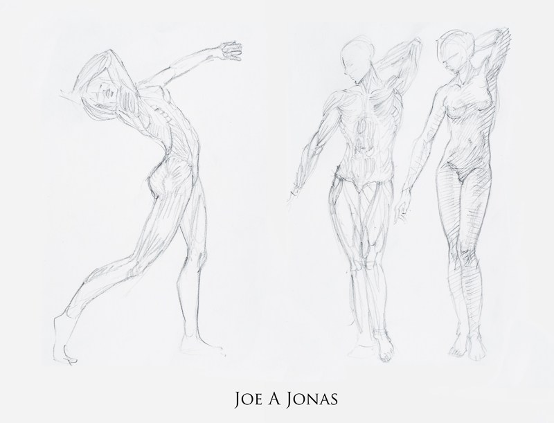 800x611 Human Body Sketches By Artists Joe Jonastaming The Light - Body Sketch Art