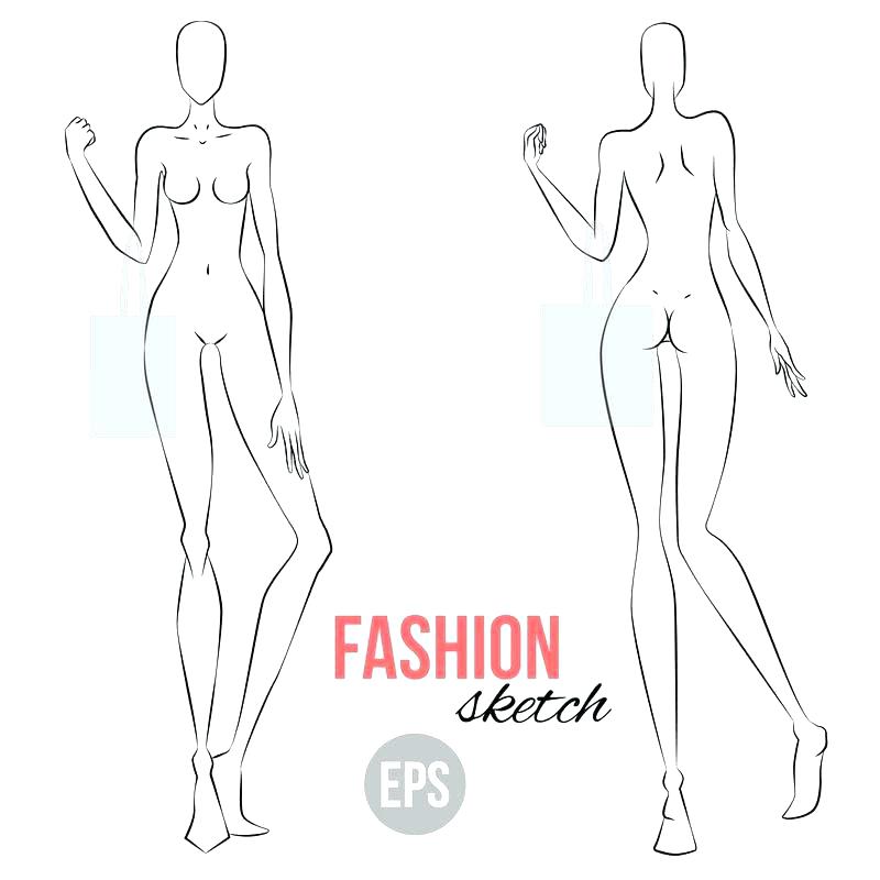 800x800 Fashion Template Female Download Fashion Design Sketch Templates - Body Sketch For Fashion Design