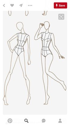 236x419 Body Outline, Great For Fashion Sketches. Costume Design - Body Sketch Outline