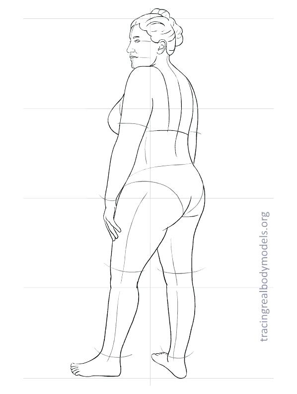 598x792 Fashion Design Body Template Back Female Sketch Templates Meicys.co - Body Sketch Template