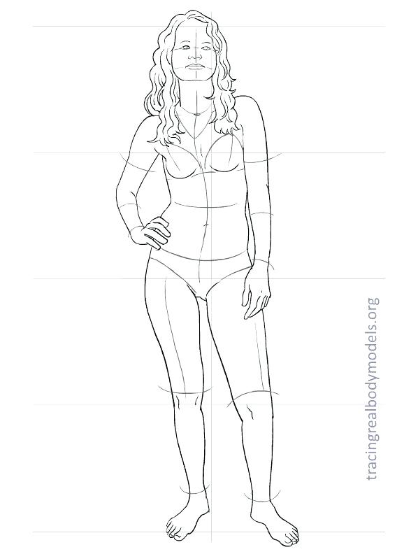 598x792 Woman Body Figure Fashion Template D I Y Your Own Sketchbook - Body Sketch Template