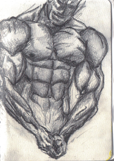 400x562 Randall Degges - Bodybuilder Sketch