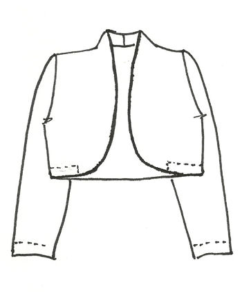 363x421 Bolero Jacket - Bolero Sketch