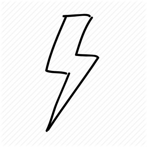 512x512 Drawn, Energy, Handdrawn, Lightning, Lightning Bolt, Sketch - Bolt Sketch