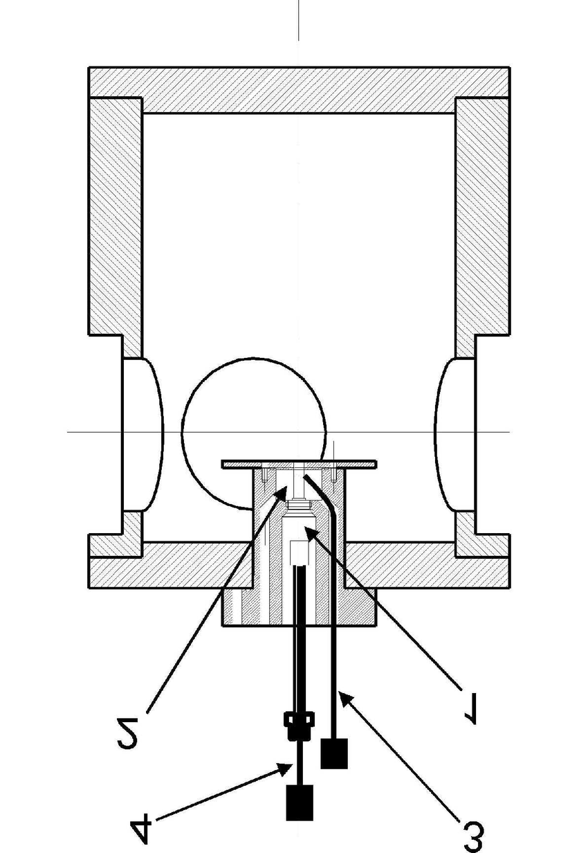 850x1232 Njection Bomb Sketch. 1) Injector, 2) Fluid Circulation Cavity 3 - Bomb Sketch
