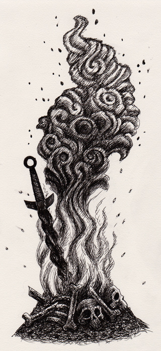 320x697 Bonfire From The Dark Souls Games. - Bonfire Sketch