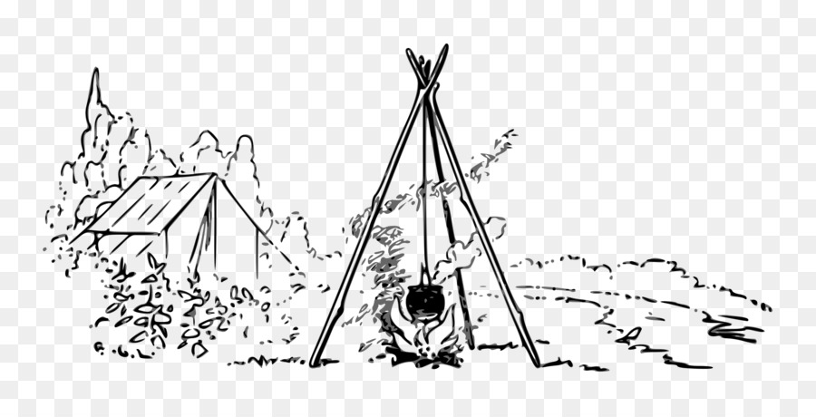 900x460 Campfire Drawing Sketch - Bonfire Sketch