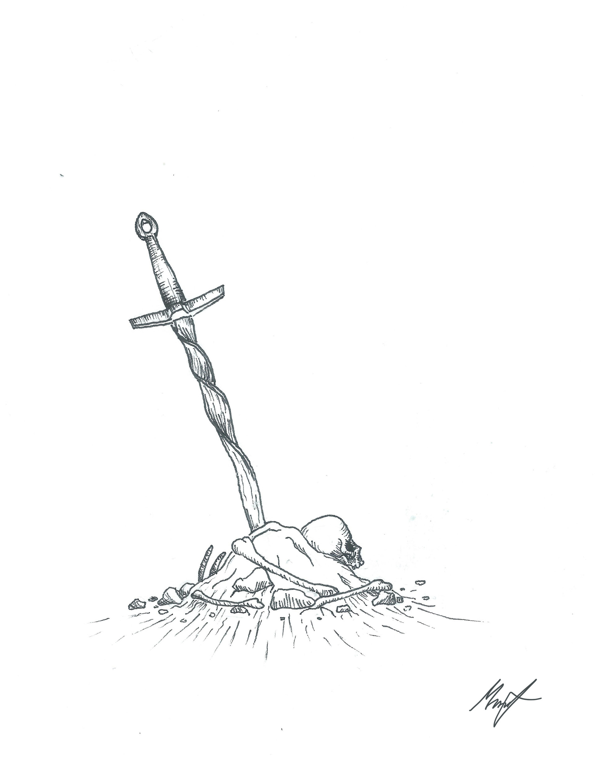 1920x2474 Artstation - Bonfire Sketch