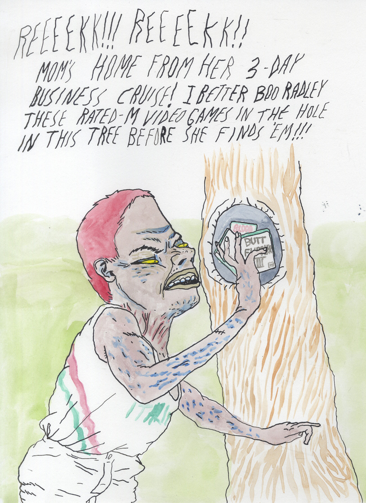 746x1024 Boo Radley Shouts Out To High School English Classes From - Boo Radley Sketch