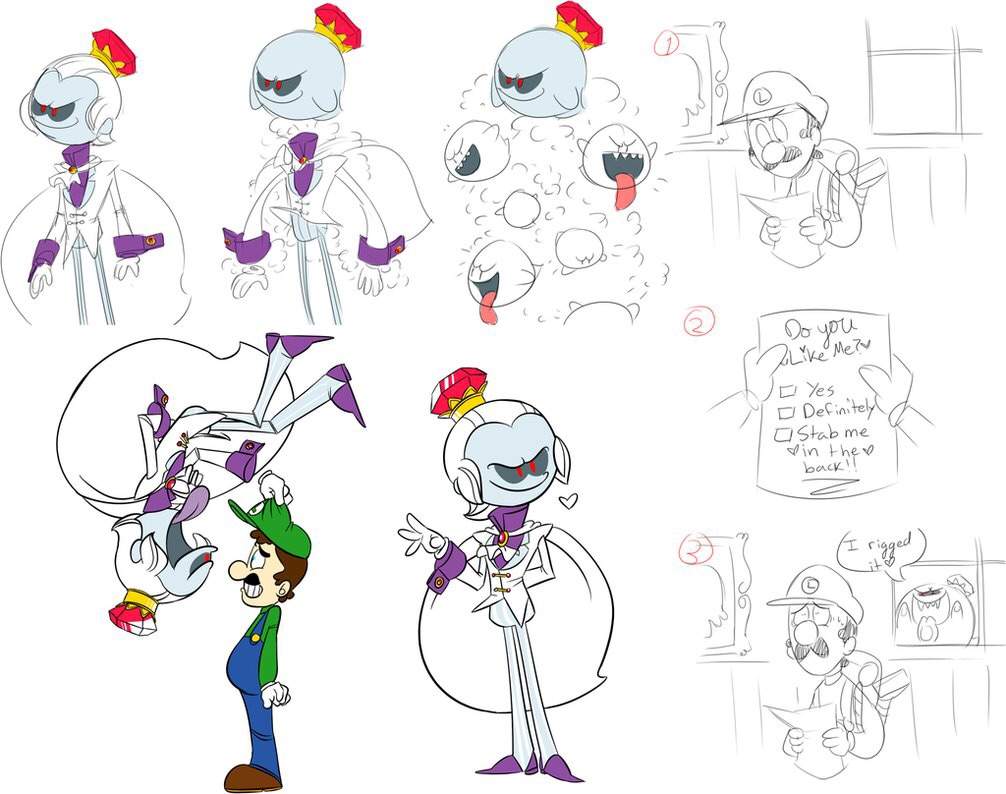 1006x794 King Boo Sketch Mario Amino - Boo Sketch