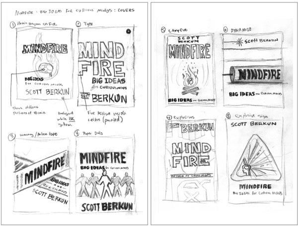 600x454 How To Design A Great Book Cover (Behind The Scenes) Scott Berkun - Book Cover Sketch